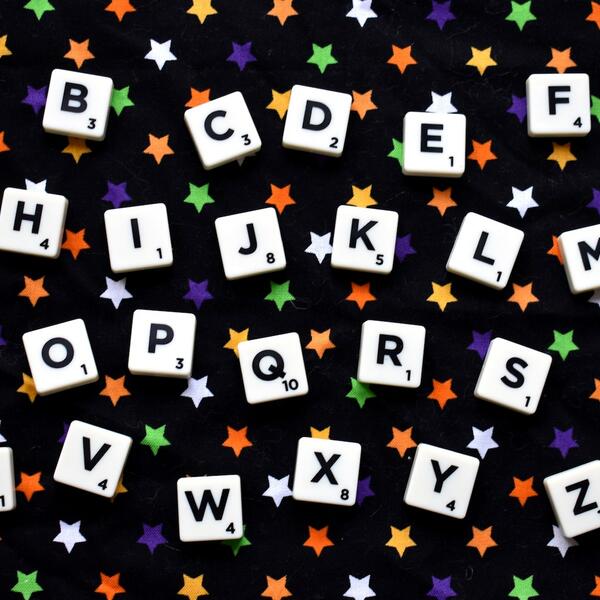 ABC Alphabet Abkürzungen Buchstaben Scrabble
